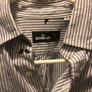 Authentic BAPE stripe shirt !! 95% new!